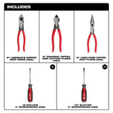 Milwaukee MT500-5 5PC Dipped Grip Cutting Pliers & Cushion Grip Screwdrivers Set (USA) - 2