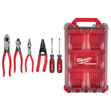 Milwaukee MT500-6P Dipped Grip Pliers Wire Stripper Set with PACKOUT Organizer (6 Piece)