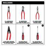 Milwaukee MT500-6 Dipped Grip Pliers Wire Stripper and Screwdriver Set Made in USA (6 Piece Set) - 2