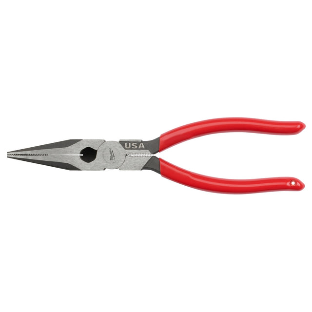 Milwaukee MT505 8" Long Nose Dipped Grip Pliers (USA)