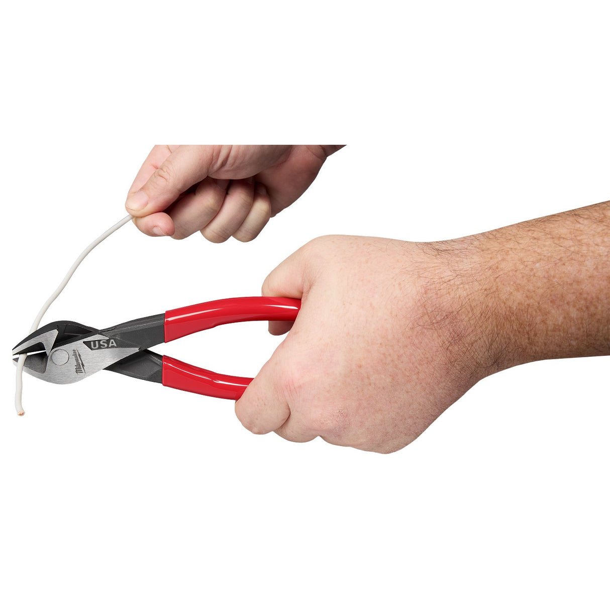 Milwaukee MT508A 8" Angled Head Diagonal Dipped Grip Cutting Pliers (USA) - 9