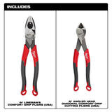 Milwaukee MT550-2 9 in Lineman and 8 in Diagonal Comfort Grip Pliers Set Made in USA (2 Piece) - 2