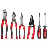 Milwaukee MT550-6 Comfort Grip Cutting Pliers Wire Stripper and Cushion Grip Screwdriver Set Made in USA (6 Piece)