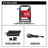 Milwaukee MXF002-2XC MX FUEL CARRY-ON Portable 3600W/1800W Push Start Battery Powered Power Supply Generator Kit w/ Two Batteries - 2