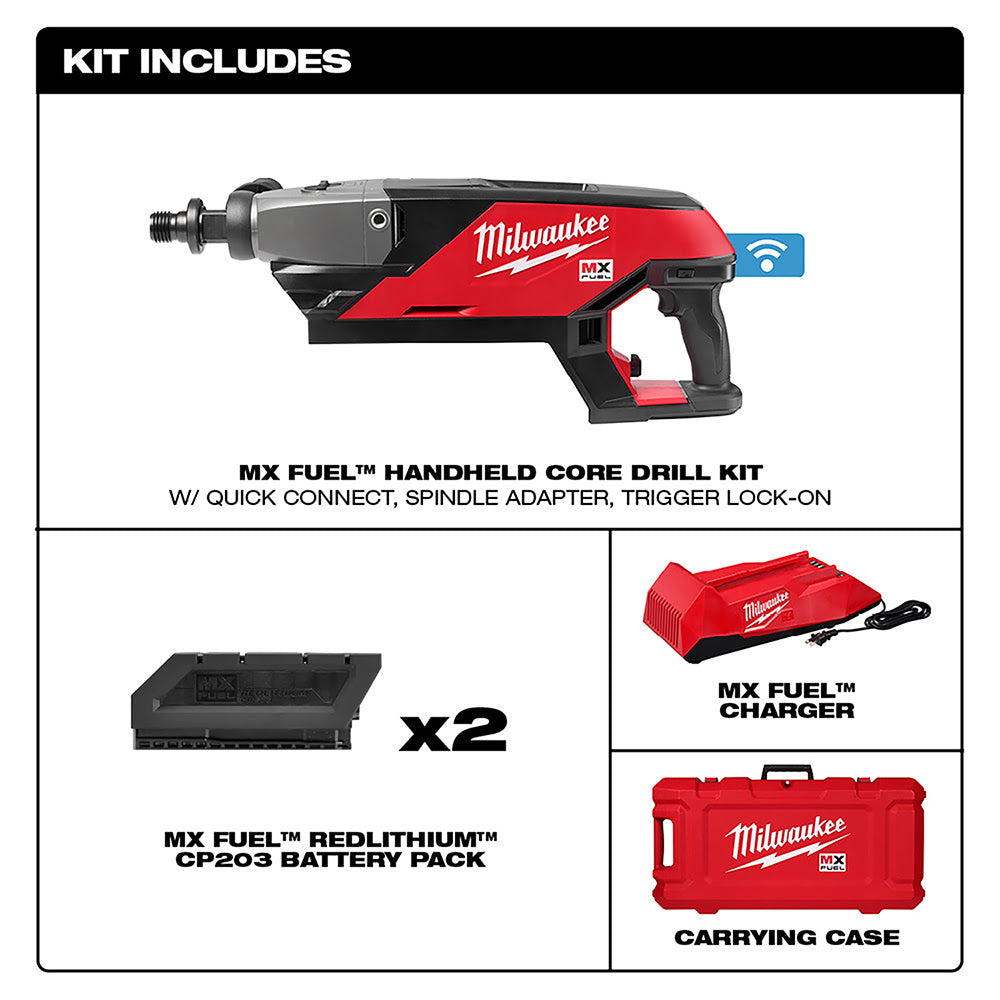 Milwaukee MXF301-2CP MX FUEL™ Handheld Core Drill Kit - 4