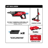 Milwaukee MXF301-2CXS MX FUEL Handheld Concrete Core Drill Kit w/ Stand, Two Batteries and Charger - 18