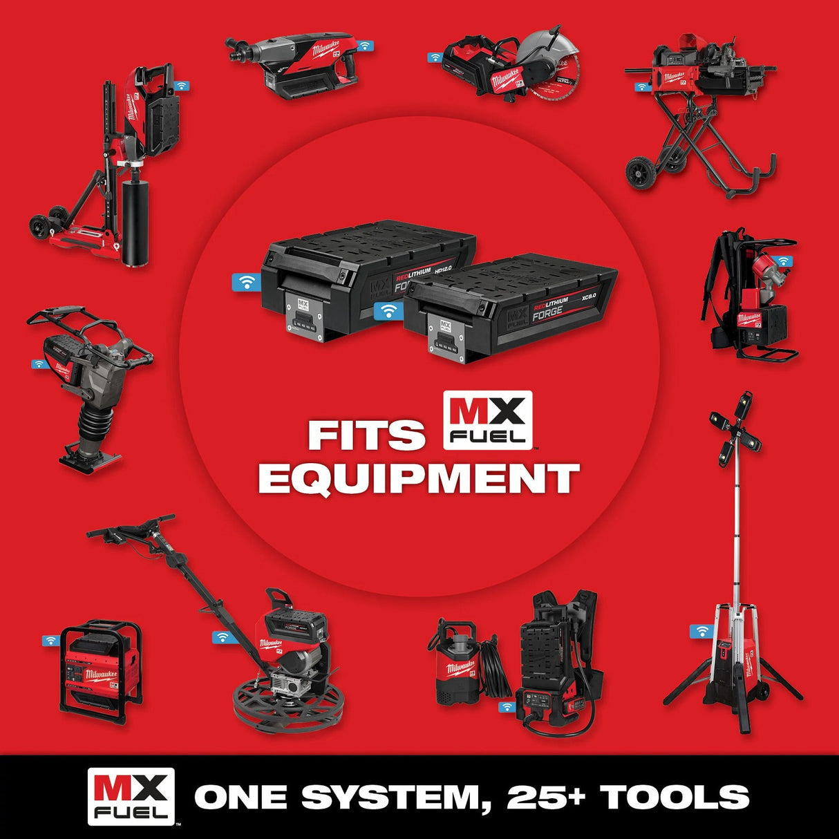 Milwaukee MXF365-1XC MX FUEL 27 lb SDS MAX Demolition Hammer Kit (8.0Ah Battery, Rapid Charger) - 14