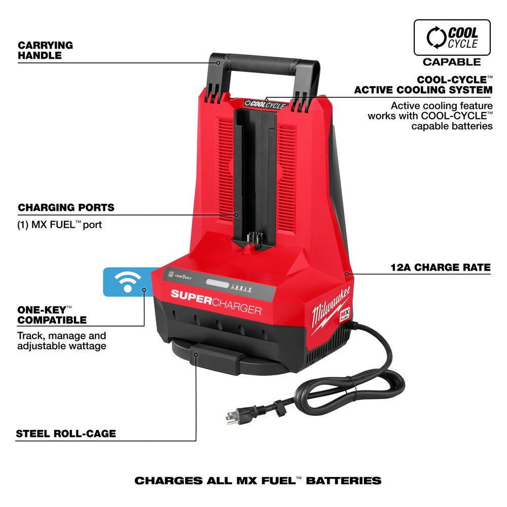 Milwaukee MXFSC-1HD12 MX FUEL REDLITHIUM FORGE HD12.0 Battery/Super Charger Expansion Kit - 10