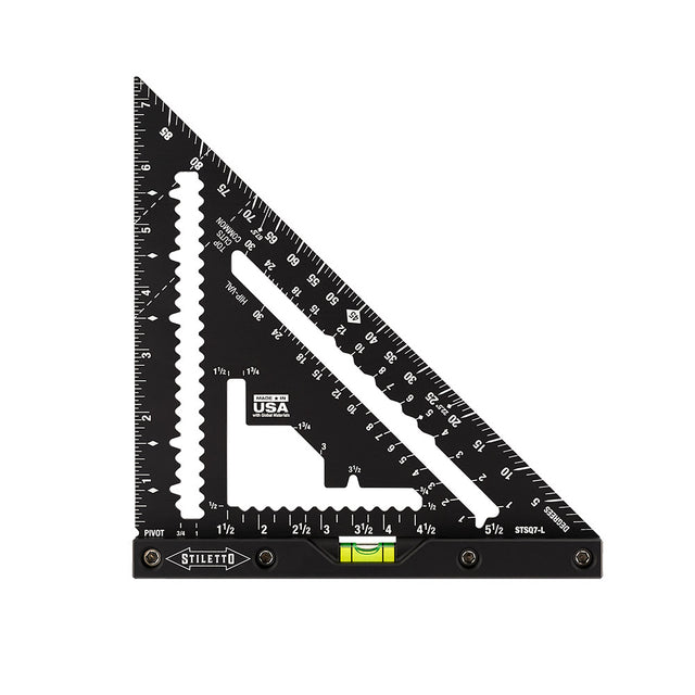 Stiletto STSQ7-L 7" Carpenter Square with Level