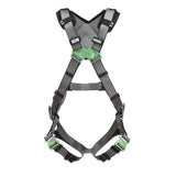 Mine Safety 10194875 V-FIT Harness, B&H D-Rings, QC Leg Straps, Shoulder Pads, Super Extra Large