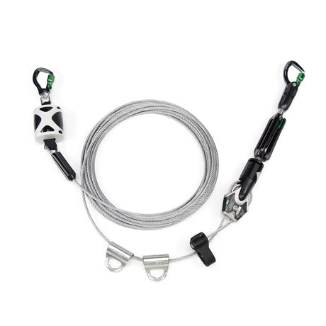 MSA 10219289 MSA Temporary Cable Horizontal Lifeline for 2 Workers, 60' with bypass shuttles
