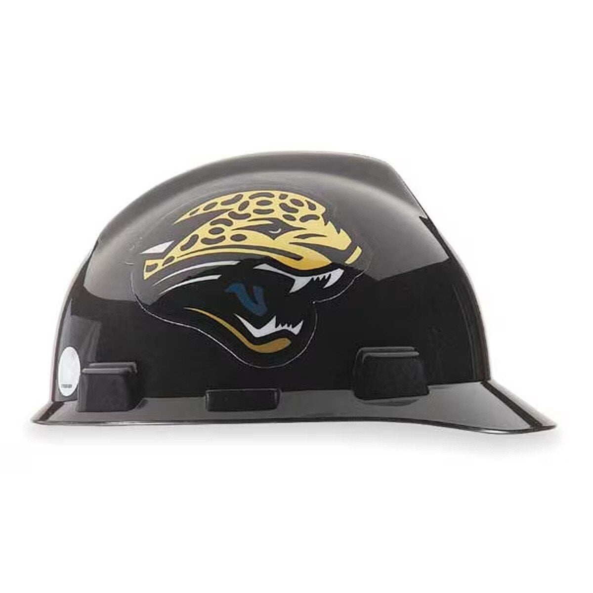 Mine Safety Appliances Company 818397 V-Gard NFL Polyethylene Front Brim Hard Hat with Fas-Trac III Suspension Type 1 Class E Black Jacksonville Jaguars