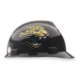 Mine Safety Appliances Company 818397 V-Gard NFL Polyethylene Front Brim Hard Hat with Fas-Trac III Suspension Type 1 Class E Black Jacksonville Jaguars