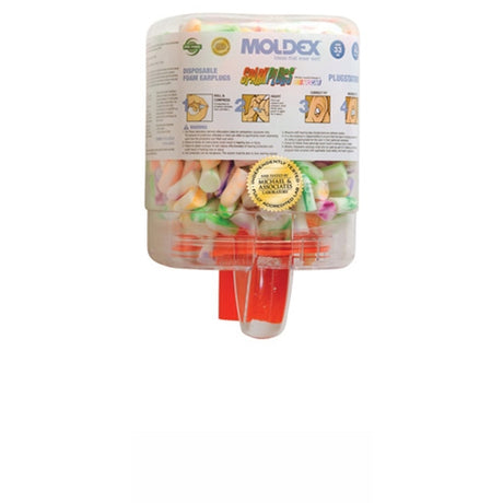 Moldex 6644 SparkPlugs PlugStation Disposable Earplugs, NRR 33dB, 250 Pairs per Dispenser