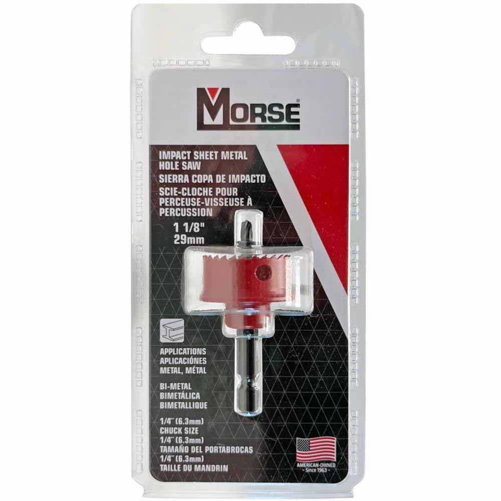 MK Morse 121453 IHS18 1-1/8" (29mm) diameter, Impact Ready, Bimetal Hole Saw, 1/card - 2