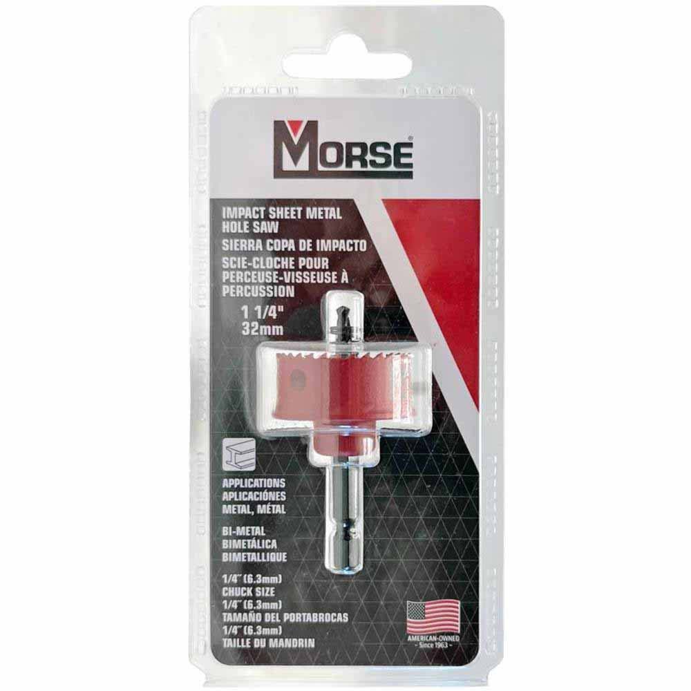 MK Morse 121460 IHS20 1-1/4" (32mm) diameter, Impact Ready, Bimetal Hole Saw, 1/card - 2