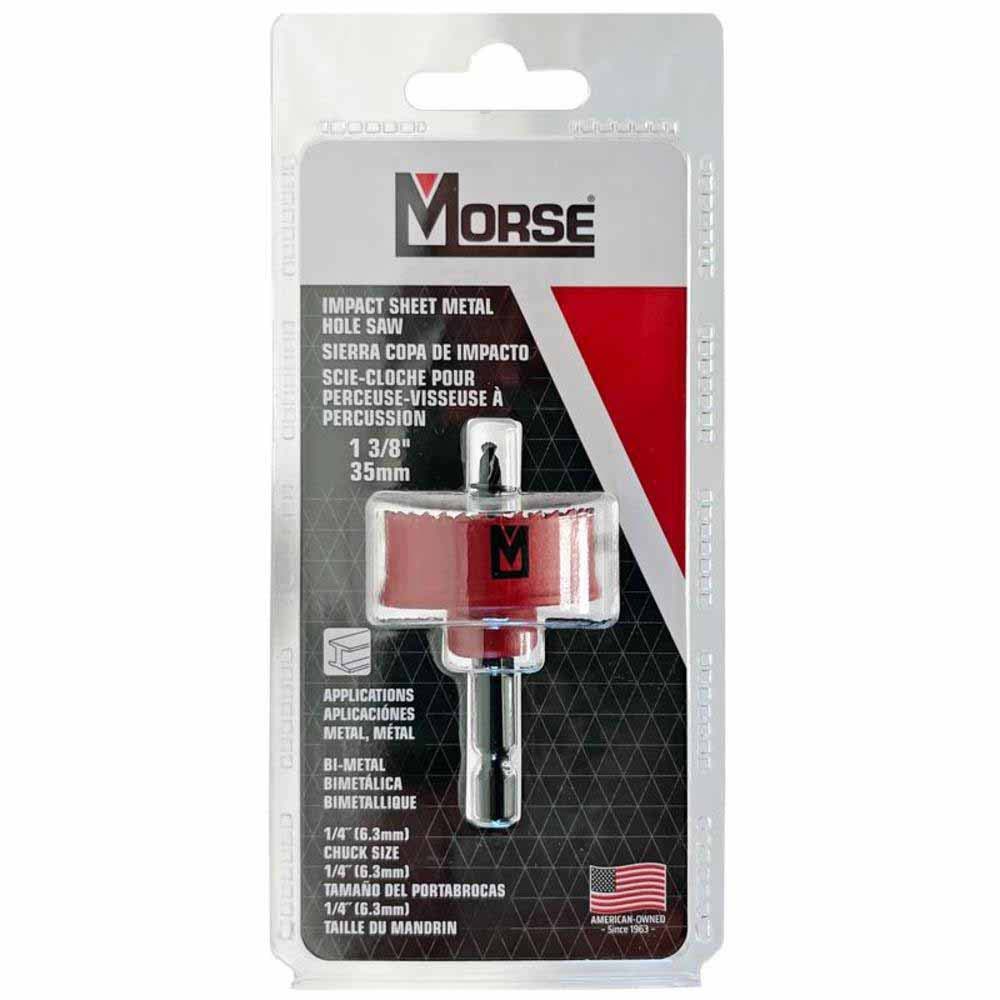 MK Morse 121477 IHS22 1-3/8" (35mm) diameter, Impact Ready, Bimetal Hole Saw, 1/card