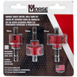 MK Morse 121507 IHSKITMET Bimetal Impact Ready Hole Saw Kit, Metric Diameters, 1/card