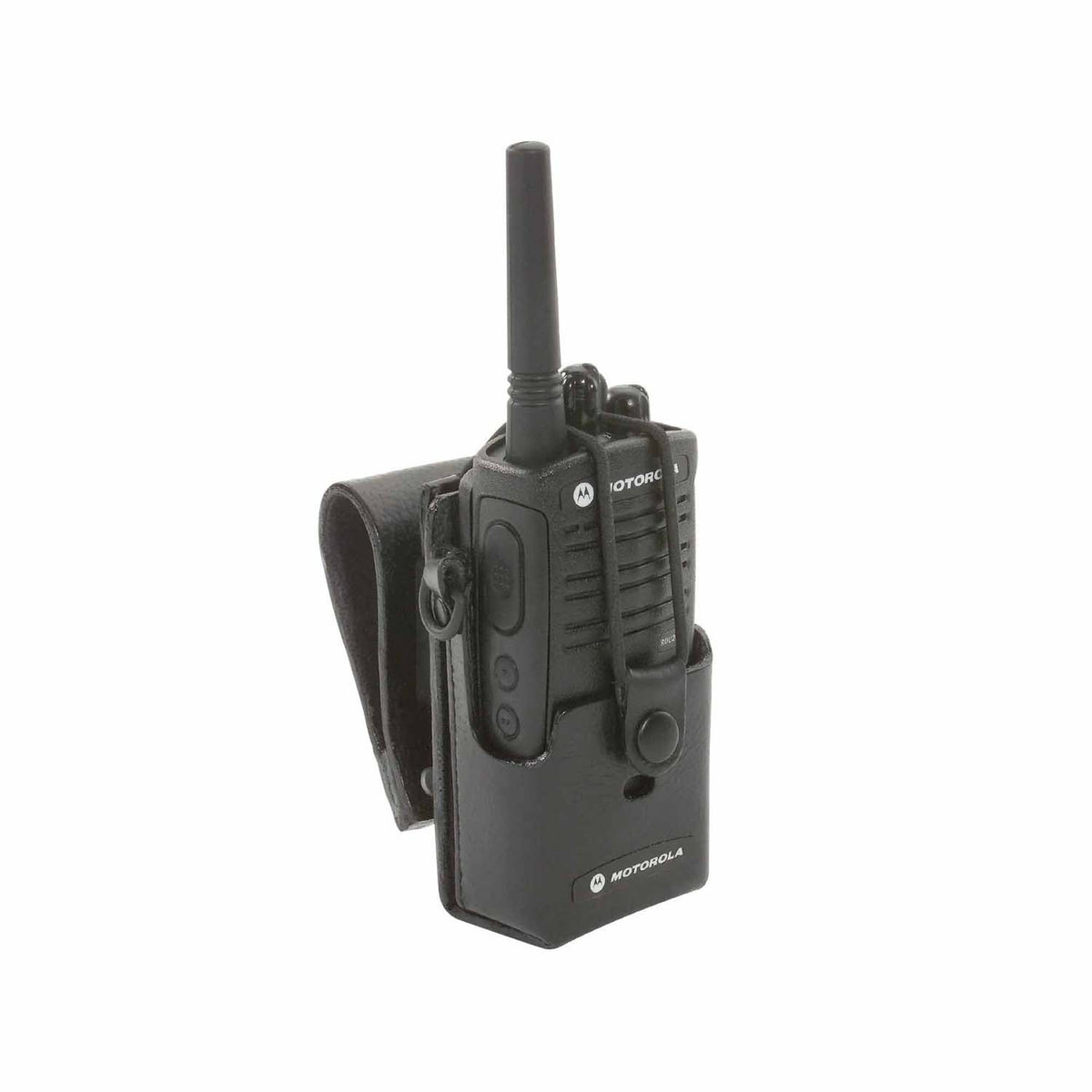 Motorola RLN6302 Holster for RD Series Radios, Hard Leather Carry Case with 3 inch Swivel Belt Clip - 2