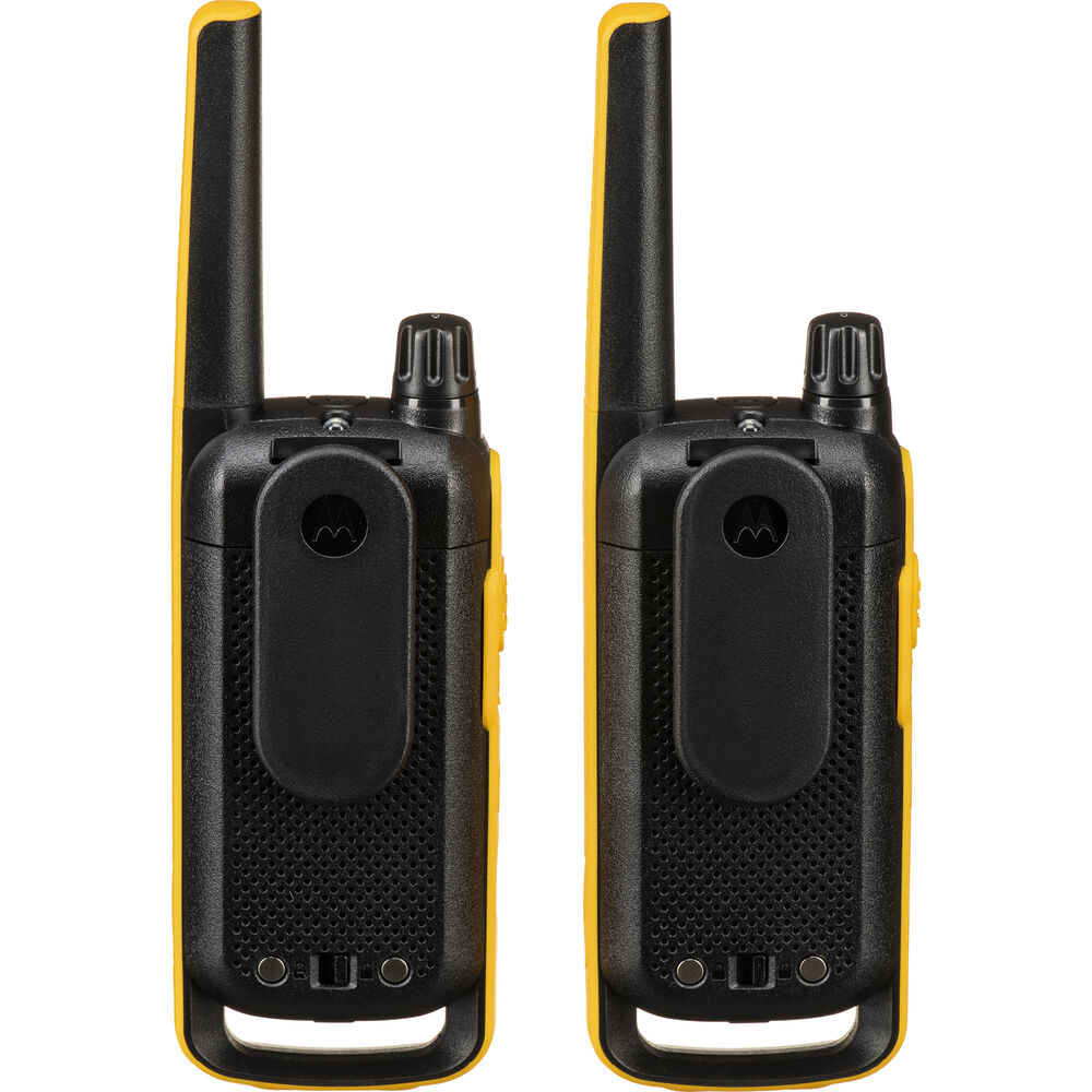 Motorola T470 Talkabout FRS/GMRS Two-Way Radios (2-Pack, Black & Yellow) - 3