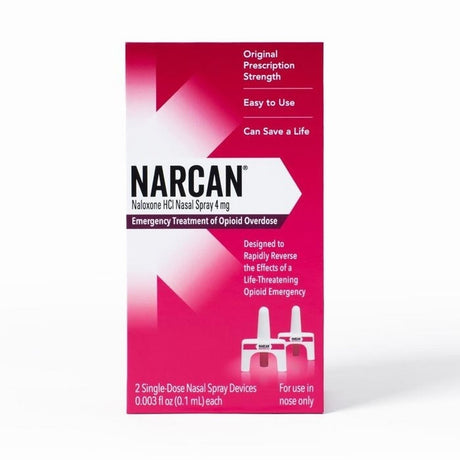 NARCAN 1NARCAN Naloxone HCl 4 mg Nasal Spray for Emergency Opioid Overdose Treatment (2 Pack)