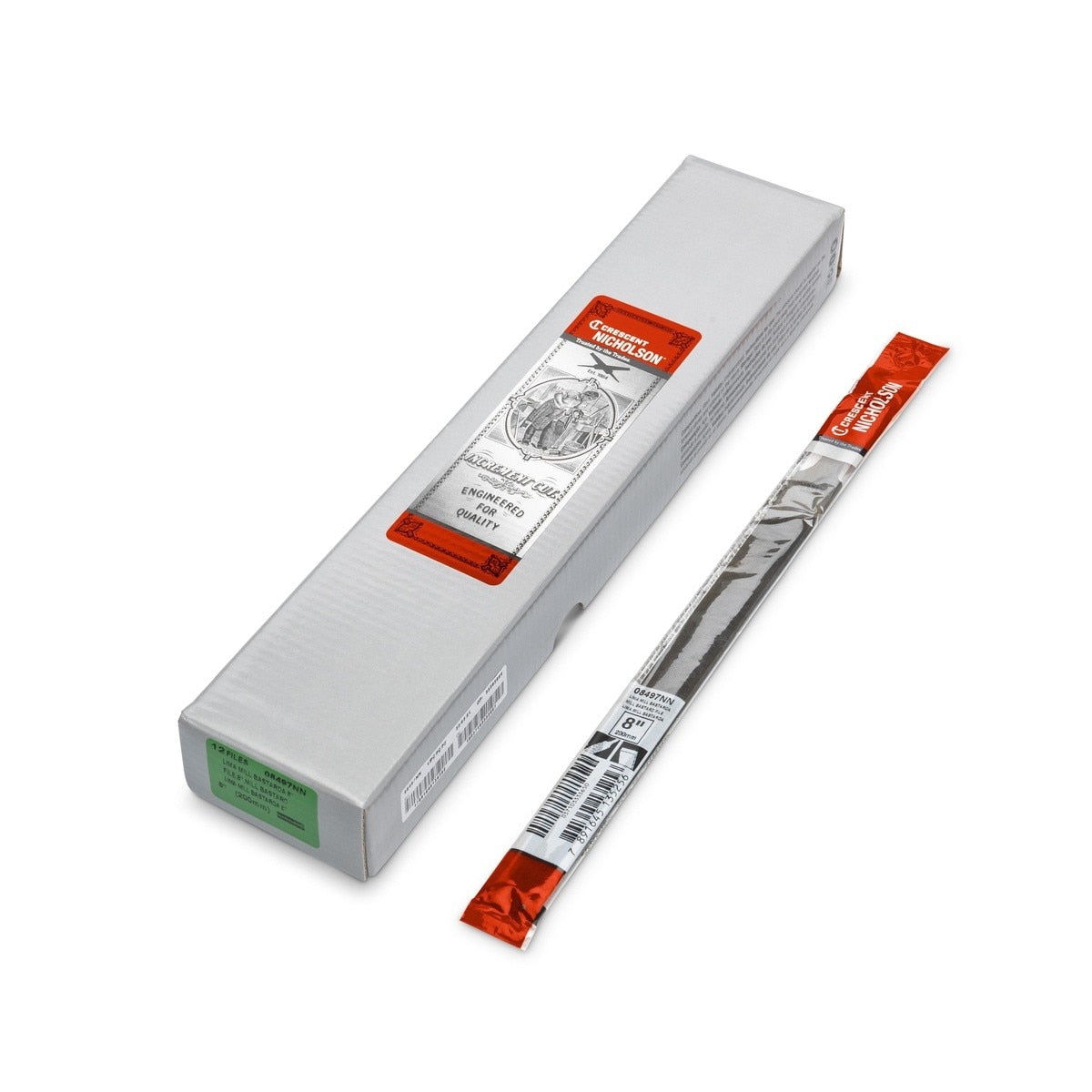 NICHOLSON 08497NN 8 in. Mill Single Cut Bastard File for Saw Sharpening - 3