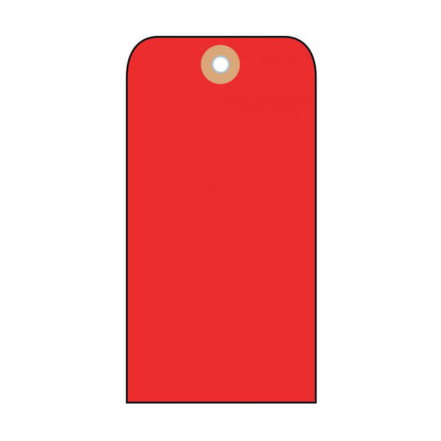 National Marker BPT4R 2 - 1/8  X 4 - 1/4  Red Blank Cardstock Tag , 1m