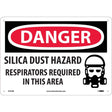 National Marker D705RB 10" x 14" Silica Dust Respirator Danger Sign