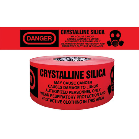 National Marker PT70-2ML 3" x 1000' Crystalline Silica Barricade Tape