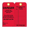 National Marker SPT1 Scaffolding Tag-red Danger Do Not Use, Pack Of 25