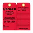 National Marker SPT1 Scaffolding Tag-red Danger Do Not Use, Pack Of 25