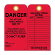 National Marker SPT1 Scaffolding Tag-red Danger Do Not Use, Pack Of 25