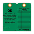 National Marker SPT3 Accident Prevention Tag, 6" H x 3" W, Cardstock, Green