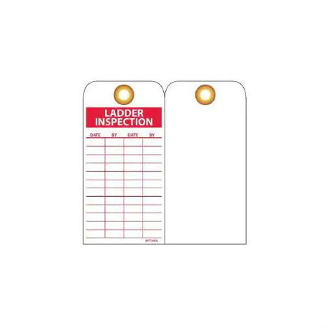 National Marker RPT168G Ladder Inspection Tags Vinyl 6" X 3", 25 Pack