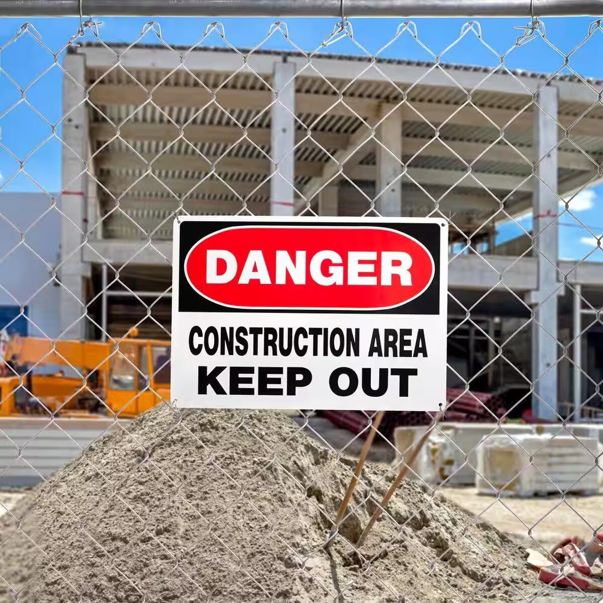National Stock Sign 520 Danger Const Area Keep Out - 3