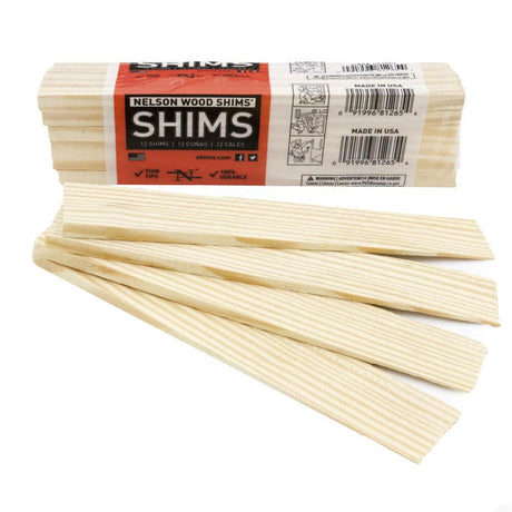 Nelson Wood Shims 140C 8 Inch Wood Shims 12 Per Pack