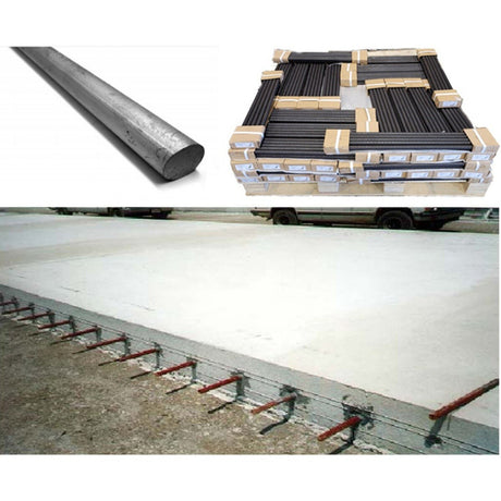 OCM SD50X12 Smooth Dowel 1/2 in. x 12 in. for Concrete Slab Load Transfer (10 Bundle, 4,800 Skid)