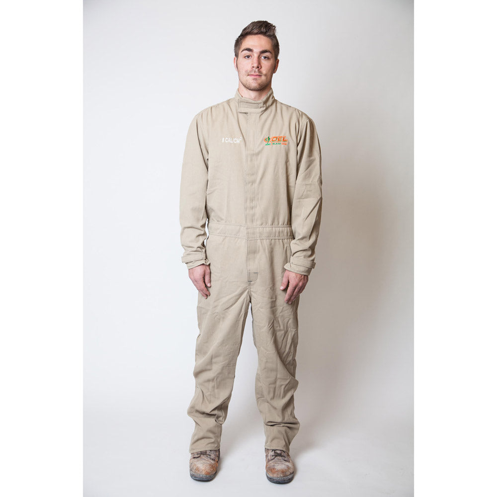 OEL AFW-080-PFC-L Arc Flash Coverall 8 Cal, Large, Khaki Color - 3