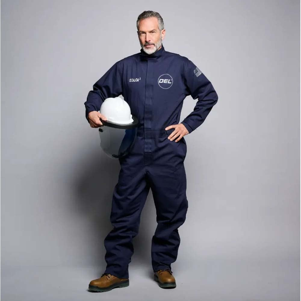 OEL AFW12-NFC-2XL 12 Cal Arc Flash Coverall Kit Navy Size 2XL (Kit) - 3