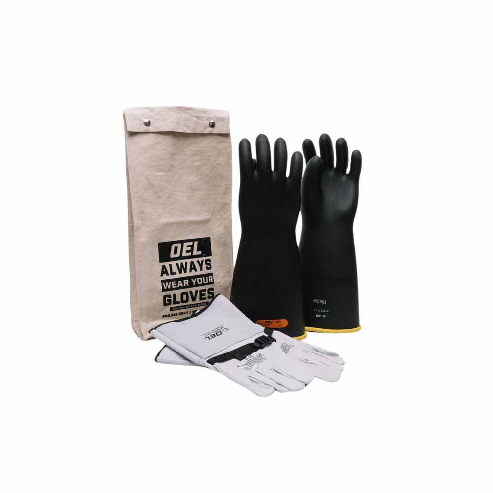 OEL IRG418BY12K  Rubber Glove Kit 4 18" Black/Yellow SZ:12 36000V