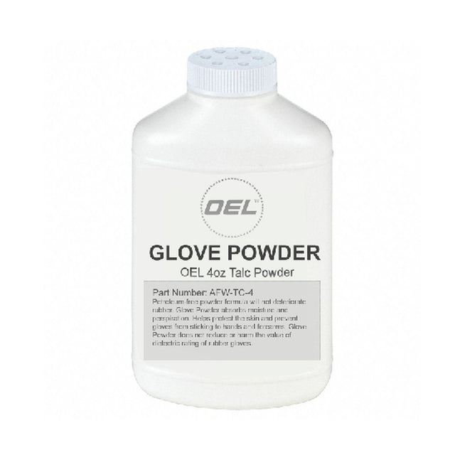 OEL Industries AFW-TC-4 4 oz Talc Glove Powder for Rubber Insulating Gloves