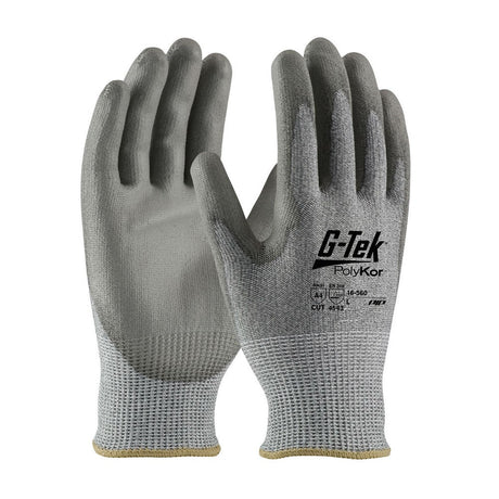 PIP Industrial Products 16-560/L Seamless HPPE/Glass Glove with PU Coated Smooth Grip, Large