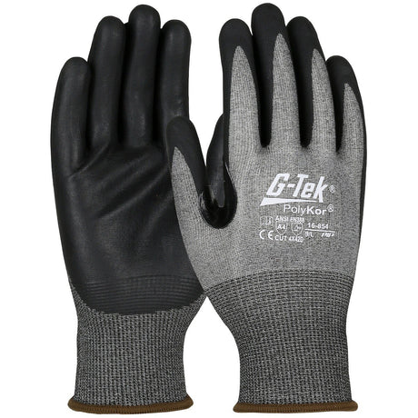 PIP 16-854/S G-Tek PolyKor A4 Cut Resistant Touchscreen Foam Nitrile Coated Gloves Small