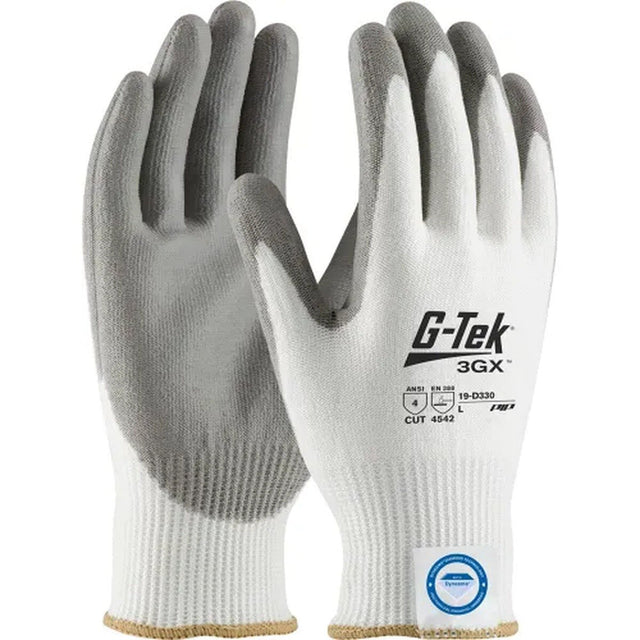PIP 19-D330/XXXL G-Tek 3GX Dyneema Diamond Cut Resistant Gloves with PU Coated Palm and Fingertips (3X)