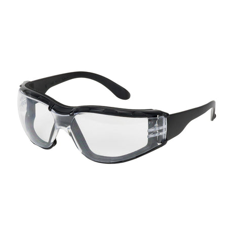 PIP Industrial Products 250-01-F020 Rimless Safety Glasses with Clear Anti-Fog Anti-Scratch Lens and Foam Padding