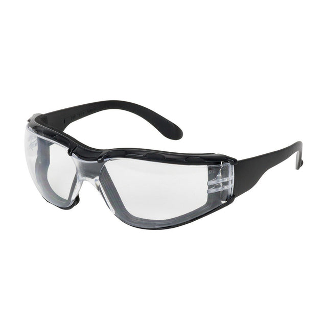 PIP Industrial Products 250-01-F020 Rimless Safety Glasses with Clear Anti-Fog Anti-Scratch Lens and Foam Padding