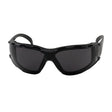 PIP 250-01-F021 Rimless Safety Glasses Gray Anti-Scratch Anti-Fog Lens with Foam Padding Black Temples