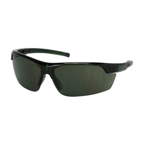 PIP 250-58-0521 Xtricate-C Semi-Rimless Safety Glasses with Green Frame, Green Lens and Fogless 3Sixty Coating