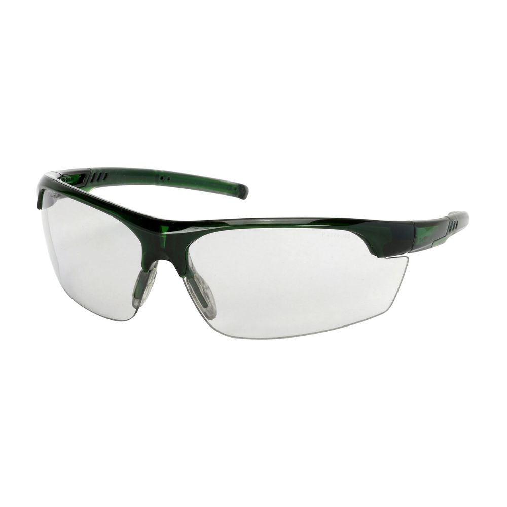 PIP 250-58-0551 Xtricate-C Semi-Rimless Safety Glasses with Green Frame, Light Gray Lens and Fogless 3Sixty Coating