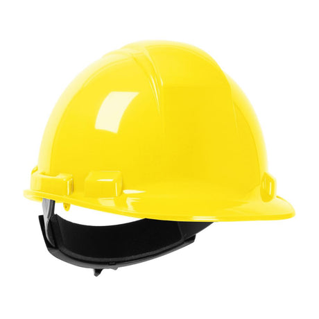 PIP 280-HP241R-02 Whistler Cap Style Hard Hat, HDPE Shell, 4-Point Textile Suspension, Ratchet Adjustment - Yellow